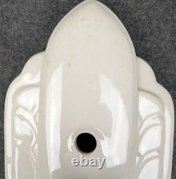 Restored PORCELIER Art Deco White Porcelain Sconces, Excellent, 1930's, Rewired