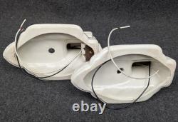 Restored PORCELIER Art Deco White Porcelain Sconces, Excellent, 1930's, Rewired