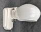 Restored Porcelier Porcelain Art Deco, White Over-sink Sconce & Shade, Rewired