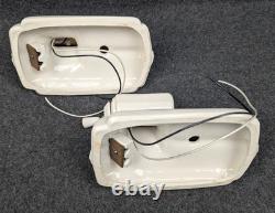 Restored Pair of PORCELIER Art Deco White Porcelain Sconces, Excellent, 1930's