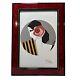 Roberto Tortoli Original Art Deco Lady Withrose On Porcelain Framed Signed