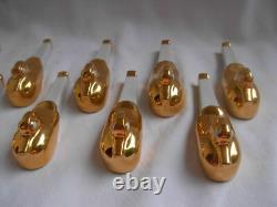 Robj, French Art Deco Porcelain Knive Rets, Duck, Set Of 12,1920 Years
