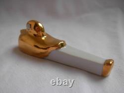 Robj, French Art Deco Porcelain Knive Rets, Duck, Set Of 12,1920 Years