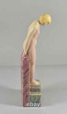 Robj Paris France Art Deco Porcelain Nude Woman Figurine