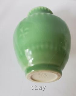 Rookwood Art Pottery Early 1900's Green Glazed Porcelain Art Deco Vase 6452
