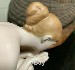 Rosenthal Art Deco Ernst Wenck Porcelain Drinking Maiden Nude Figurine #752 MINT