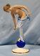 Rosenthal Art Deco Painted Porcelain Figure Of Naked Young Women Fortuna C. 1936