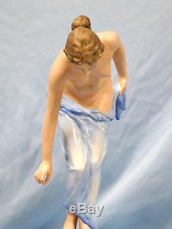 Rosenthal Art Deco Painted Porcelain Figure of Naked Young Women Fortuna C. 1936