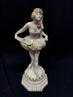 Rosenthal Art Deco Porcelain Figure Pierette D CHAROL