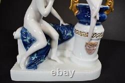 Rosenthal Art Deco Porcelain Nude Lady with Cockatoo, Model K288
