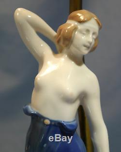 Rosenthal Art Deco Porcelain Painted Figure of Semi-Naked'Ionic dancer' B BOEHS