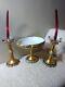 Rosenthal Art Deco Porcelain Pedestal Centerpiece & Candle Holders W A/o Beads