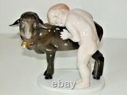 Rosenthal Art Deco Putti Cherub Child Lamb Figurine Albert Caasmann K355
