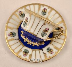 Rosenthal Demitasse Cup & Saucer, Hand Painted, Art Deco