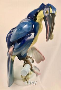 Rosenthal Figurine, Bird, Art Deco Toucan, Large Size, Hand Painted