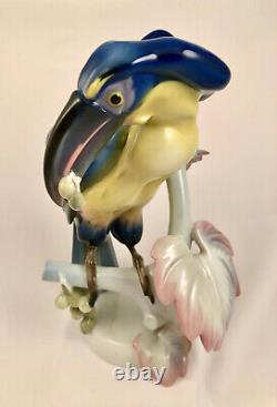 Rosenthal Figurine, Bird, Art Deco Toucan, Large Size, Hand Painted