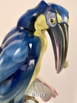 Rosenthal Figurine, Bird, Art Deco Toucan, Large Size, Hand Painted