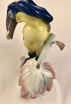 Rosenthal Figurine, Bird, Art Deco Toucan, Large Size, Hand Painted