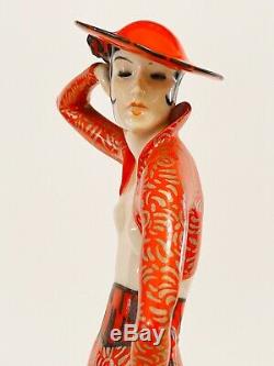 Rosenthal German Porcelain Figurine CARMEN Art Deco Lady Dancer Goldscheider Era