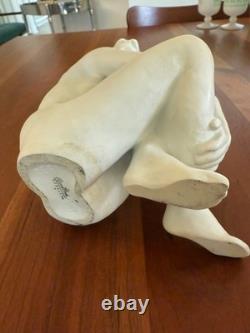 Rosenthal Germany Bisque Porcelain Nude Woman Figurine Seated Pose 9 Tall
