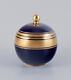 Rosenthal, Germany. Lidded Art Deco Bowl In Porcelain In Royal Blue And Gold