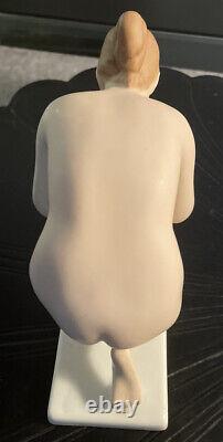 Rosenthal Nude 1930s German Woman Drinking Water Porcelain Figure Ernest Wenck