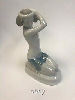 Rosenthal Nude Porcelain Sculpture Figure Ariadne. Artist A. Caasmann c. 1914