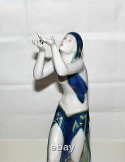 Rosenthal Porcelain Art Deco Prayer Dancer Figurine Gustav Oppel Semi-Nude Fab