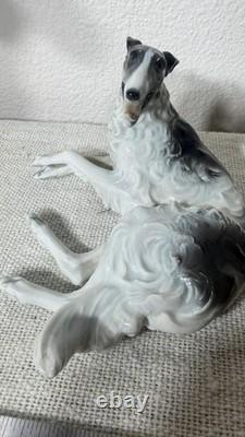 Rosenthal Selb Bavaria Borzoi Dog Figurine Handgemalt Art Deco Porcelain