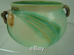 Roseville Antique ART Pottery Pinecone Pine Cone Jardiniere Vase 632 3 Green