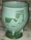 Roseville Pottery Art Deco Silhouette Cameo Green Nude Vase 763-8 Excellent