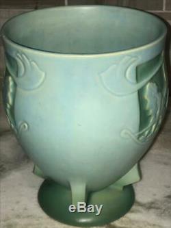 Roseville Pottery Art Deco SILHOUETTE Cameo Green Nude Vase 763-8 Excellent