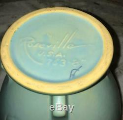 Roseville Pottery Art Deco SILHOUETTE Cameo Green Nude Vase 763-8 Excellent