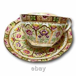 Royal Albert Lot 4 Tea Cups COURT pattern Fine China Vintage 1920 Art Deco