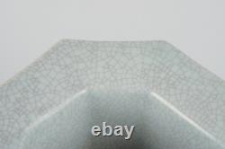 Royal Copenhagen, Art Deco porcelain vase in a rare shape with crackle glaze