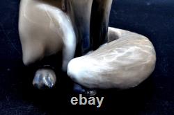 Royal Copenhagen Signed Fox Porcelain Statue Sculpture Art Deco