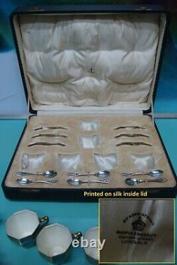 Royal Doulton Sterling silver Mappin webb ART DECO porcelain tea coffee Box set