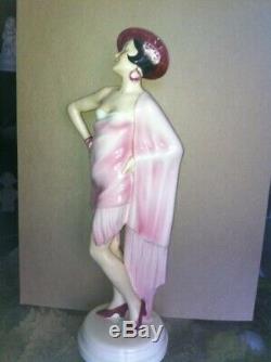 Royal Dux Art Deco Tango Dancer Figurine Large 15 -Vintage Early 20th Century