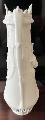 Royal Dux Art Nouveau Deco Pottery Porcelain Vase Czech Republic White