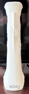 Royal Dux Art Nouveau Deco Pottery Porcelain Vase Czech Republic White Elk Moose