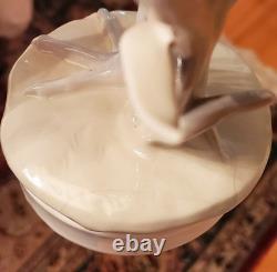 Royal Dux Crowned Crane Art Deco Figurine Czechoslovakia