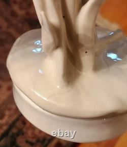 Royal Dux Crowned Crane Art Deco Figurine Czechoslovakia