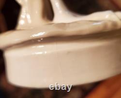 Royal Dux Crowned Crane Art Deco Figurine Czechoslovakia