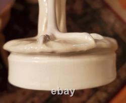 Royal Dux Crowned Crane Art Deco Figurine Czechoslovakia