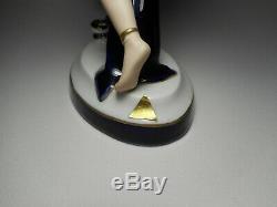 Royal Dux Eloquent Art Deco Porcelain Snake Charmer Figurine With Full Marks