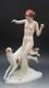 Royal Dux Style Porcelain Art Deco Figurine Nude Woman & Borzoi 15