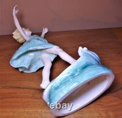 Royal Worcester DANCING WAVES Girl Puce Mark, F. G. Doughty Porcelain Figurine