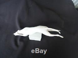 Royal dux art deco leaping greyhound dog figurine white porcelain czechoslovakia