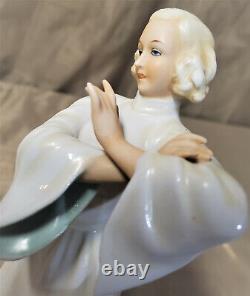 SCHAUBACH KUNST Porcelain Lady Figurine Russian Folk Dancer Art Deco Sculpture