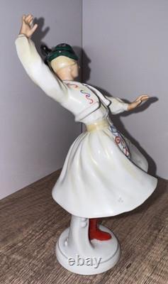 SCHAUBACH KUNST RARE Dancing LadyFigurineGermanyVintageART DECO 8.5 Tall